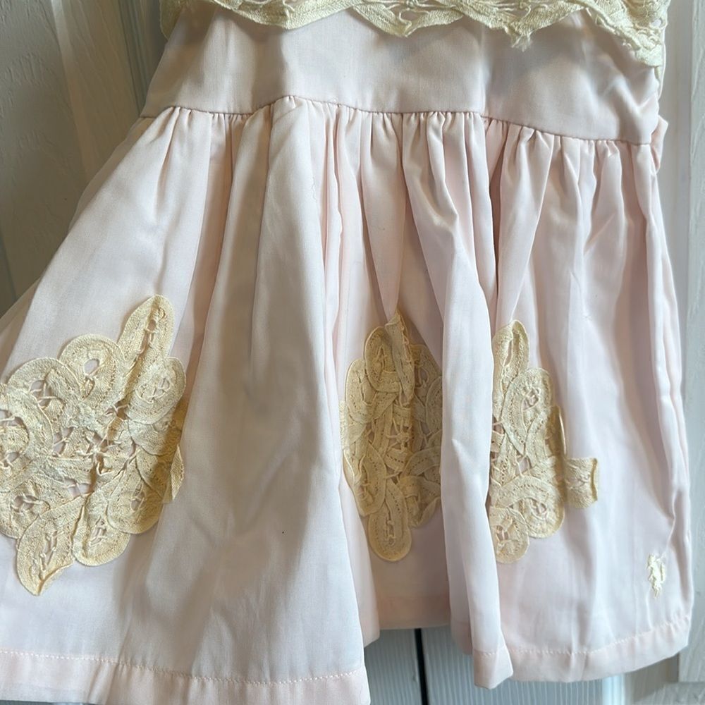 W.D. Wolf Daydream Girls Pink & Ivory Lace Tank Dress + Shorts - Size 4T - Picture 3 of 7